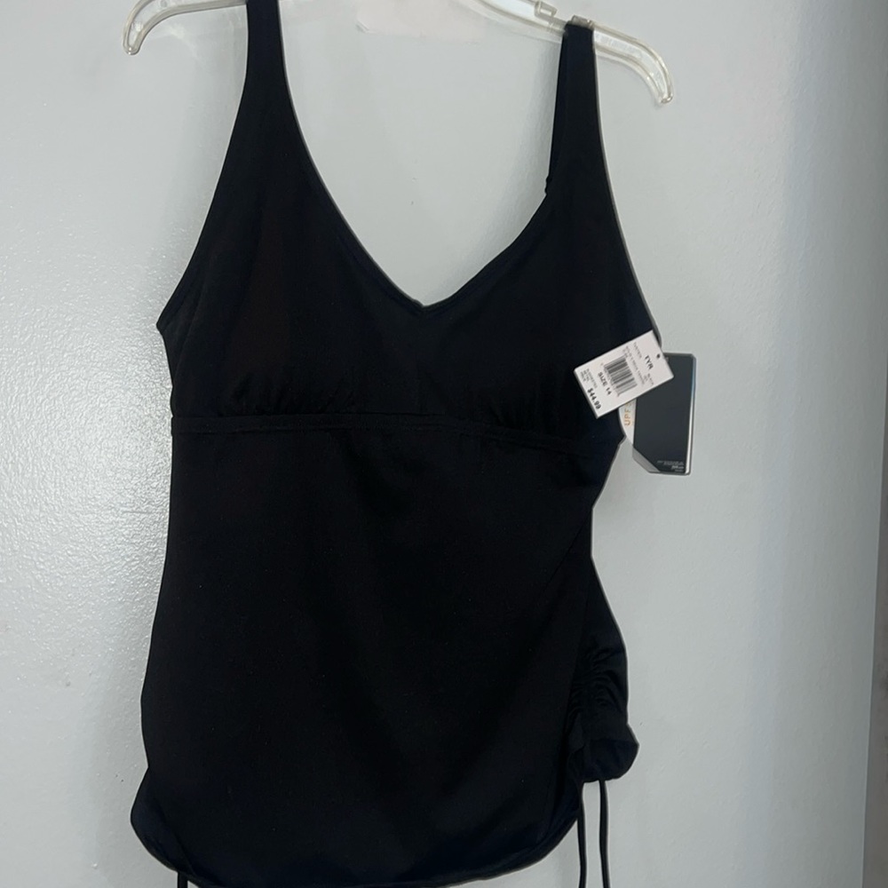 NWT TYR Black V-Neck Tankini Top